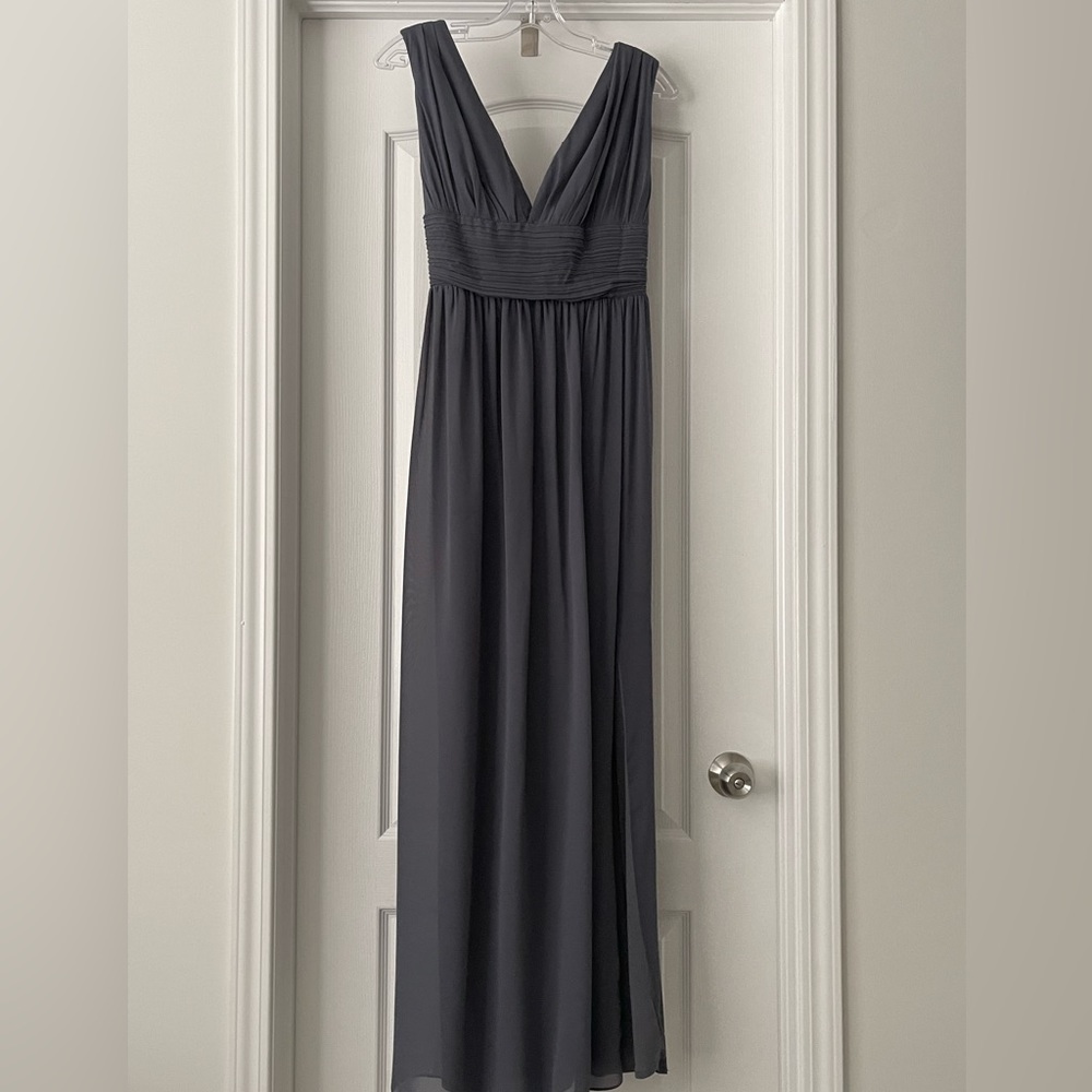 Elegant long grey dress